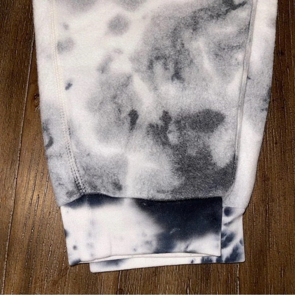 Feat Comfy Blanketblend White Gray Tie dye Tapered Jogger Sweatpants XL - Picture 7 of 7